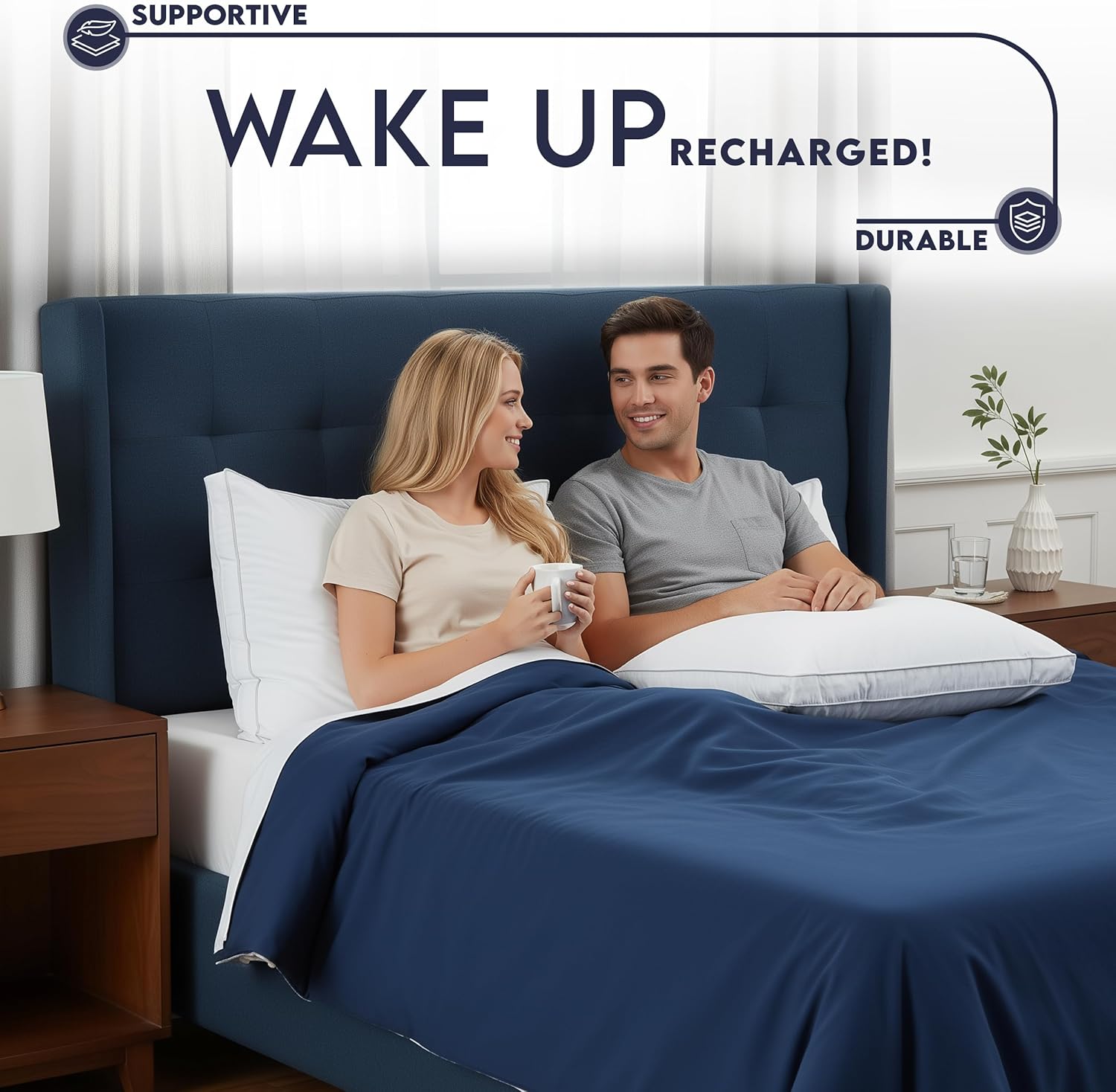 Utopia Bedding Queen Size Cooling Hotel-Quality Pillows Set of 2
