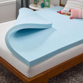 Linenspa 3-Inch Gel Memory Foam Mattress Topper - Queen Size Cooling & Pressure Relief