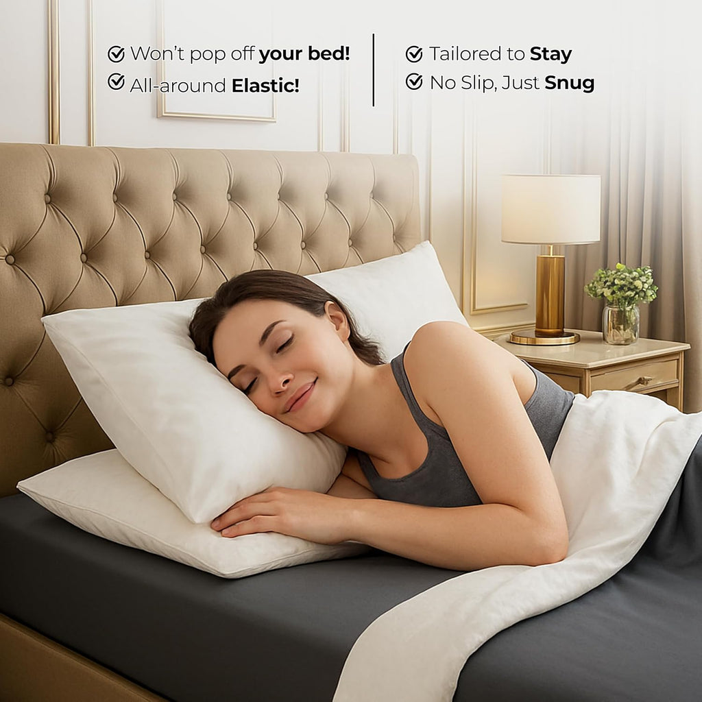 Utopia Bedding Queen Fitted Sheet - 15" Deep Pocket Microfiber - Fade & Shrink Resistant