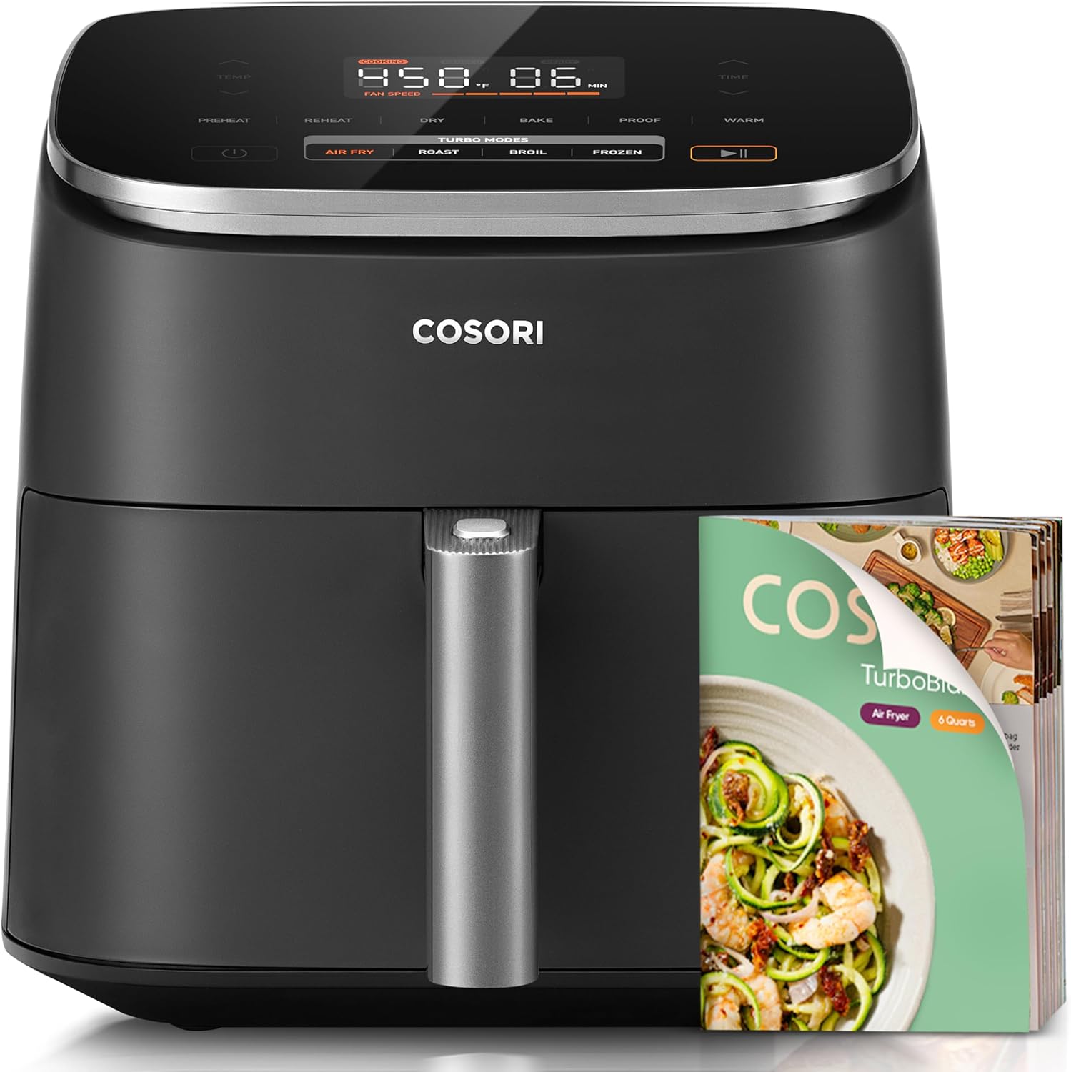 Cosori 9-in-1 TurboBlaze Air Fryer 6Qt - 5 Fan Speeds & 95% Less Oil