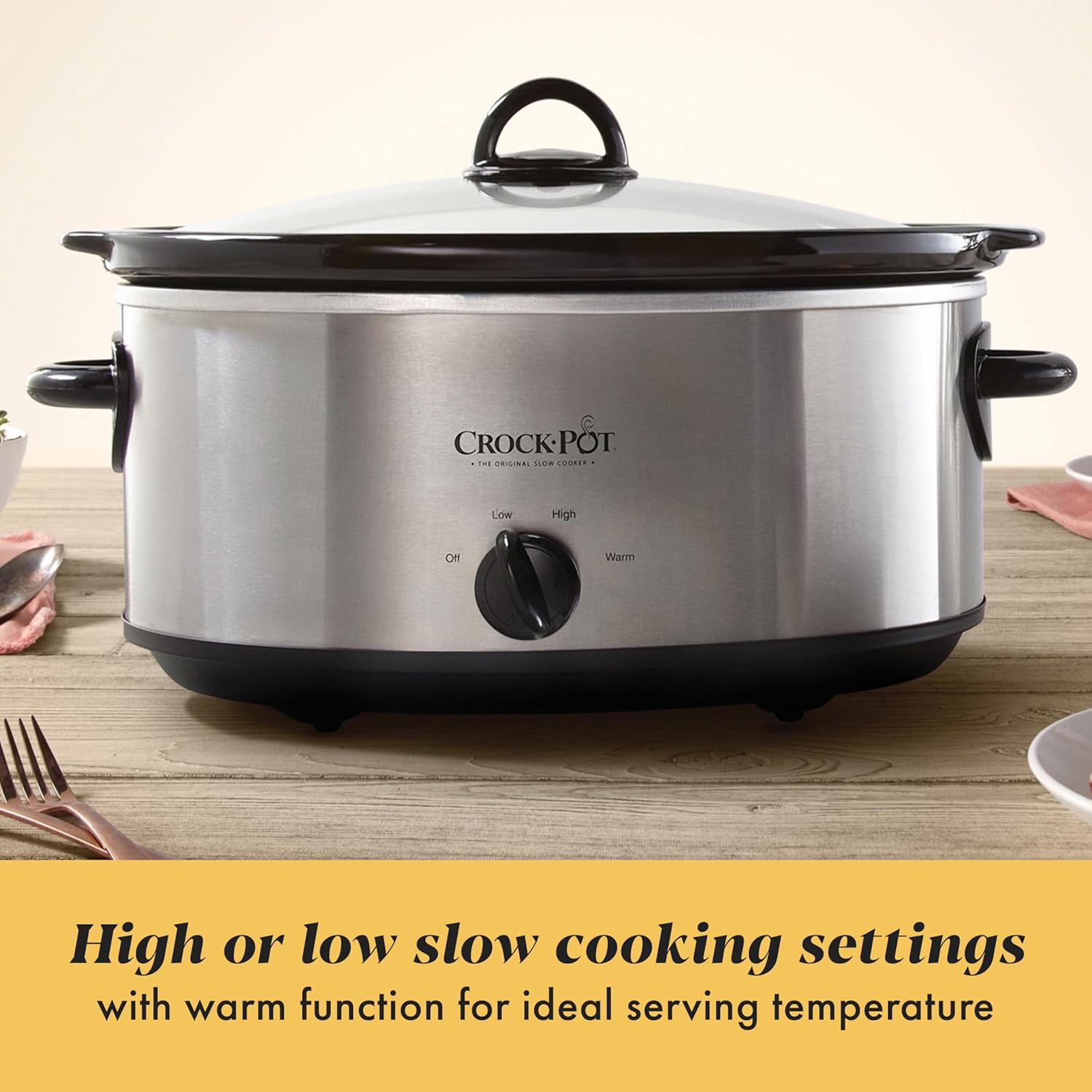 Crock-Pot 7-Quart Manual Slow Cooker - Family Size Serves 9+ People