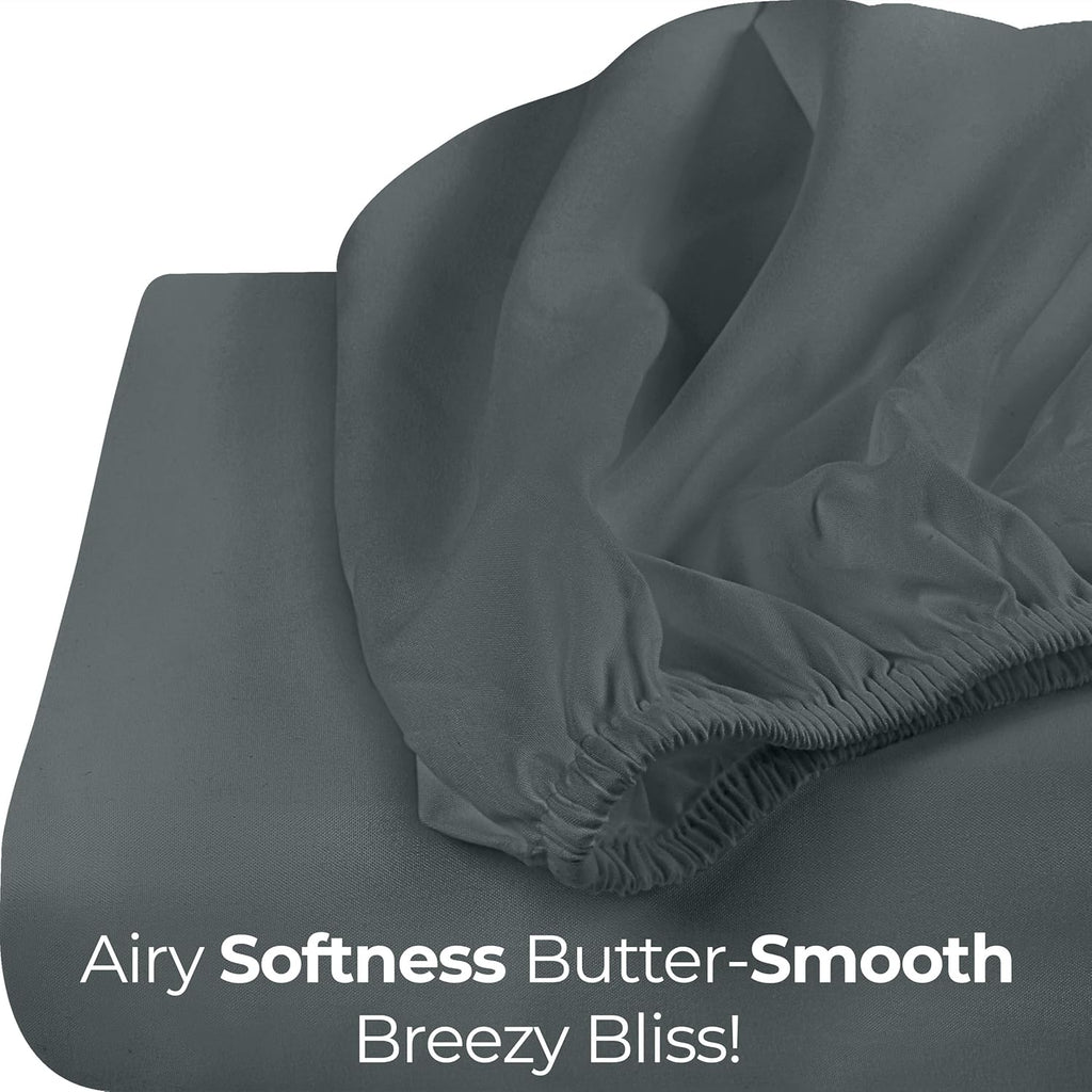 Utopia Bedding Queen Fitted Sheet - 15" Deep Pocket Microfiber - Fade & Shrink Resistant