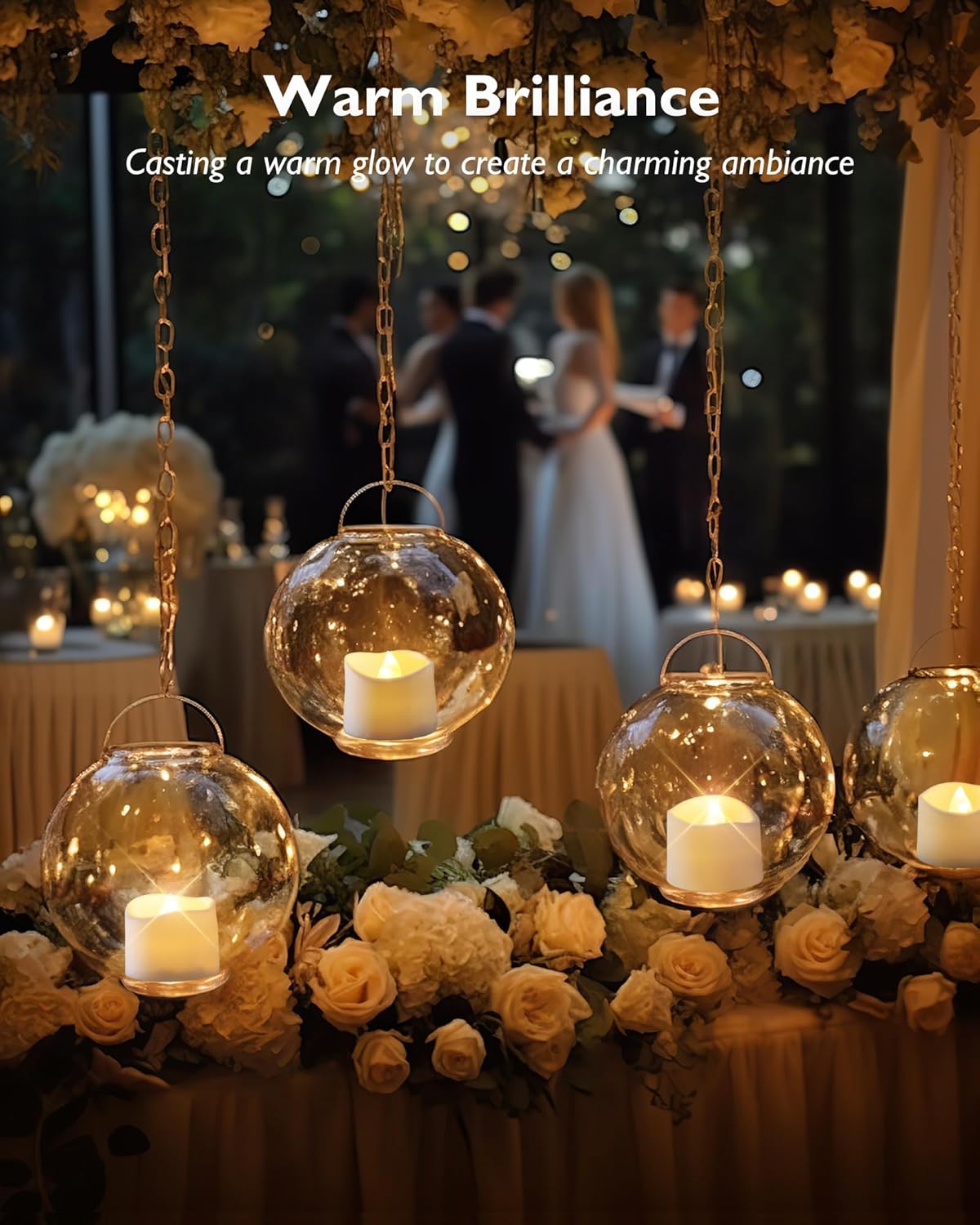 Homemory 24Pcs Flickering Flameless LED Tea Lights - 200+ Hours Battery Operated