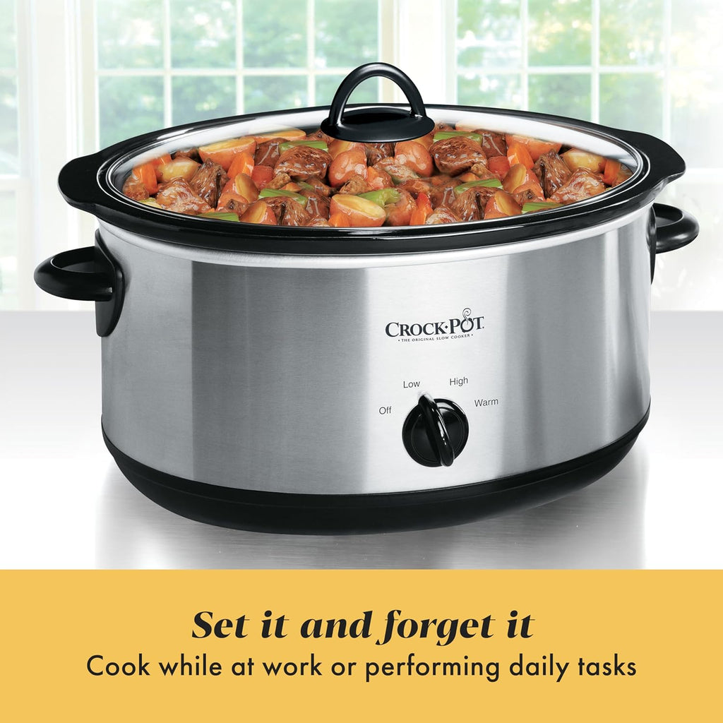 Crock-Pot 7-Quart Manual Slow Cooker - Family Size Serves 9+ People