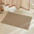 TYUU Boho Waffle Bath Mat - Non-Slip, Super Absorbent Farmhouse Rug (30x20", Khaki)
