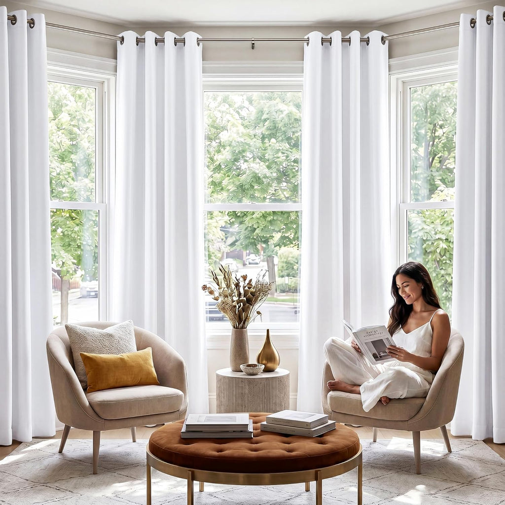 NICETOWN Blackout Thermal Insulated Curtains - Noise Reducing 52x84 2-Piece Set