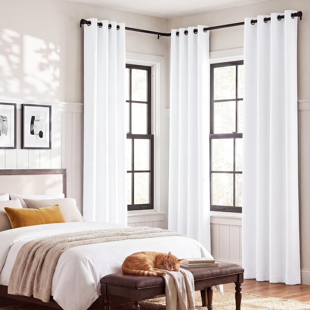 NICETOWN Blackout Thermal Insulated Curtains - Noise Reducing 52x84 2-Piece Set