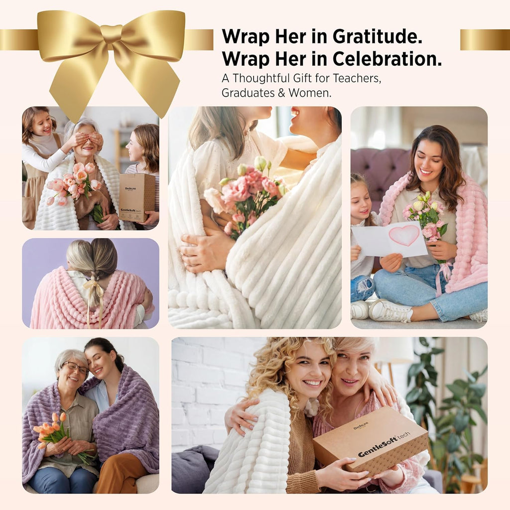 Bedsure Ultra Soft Microfiber Throw Blanket for Couch - Cozy Gift for Women & Teachers, 50x60 Inches