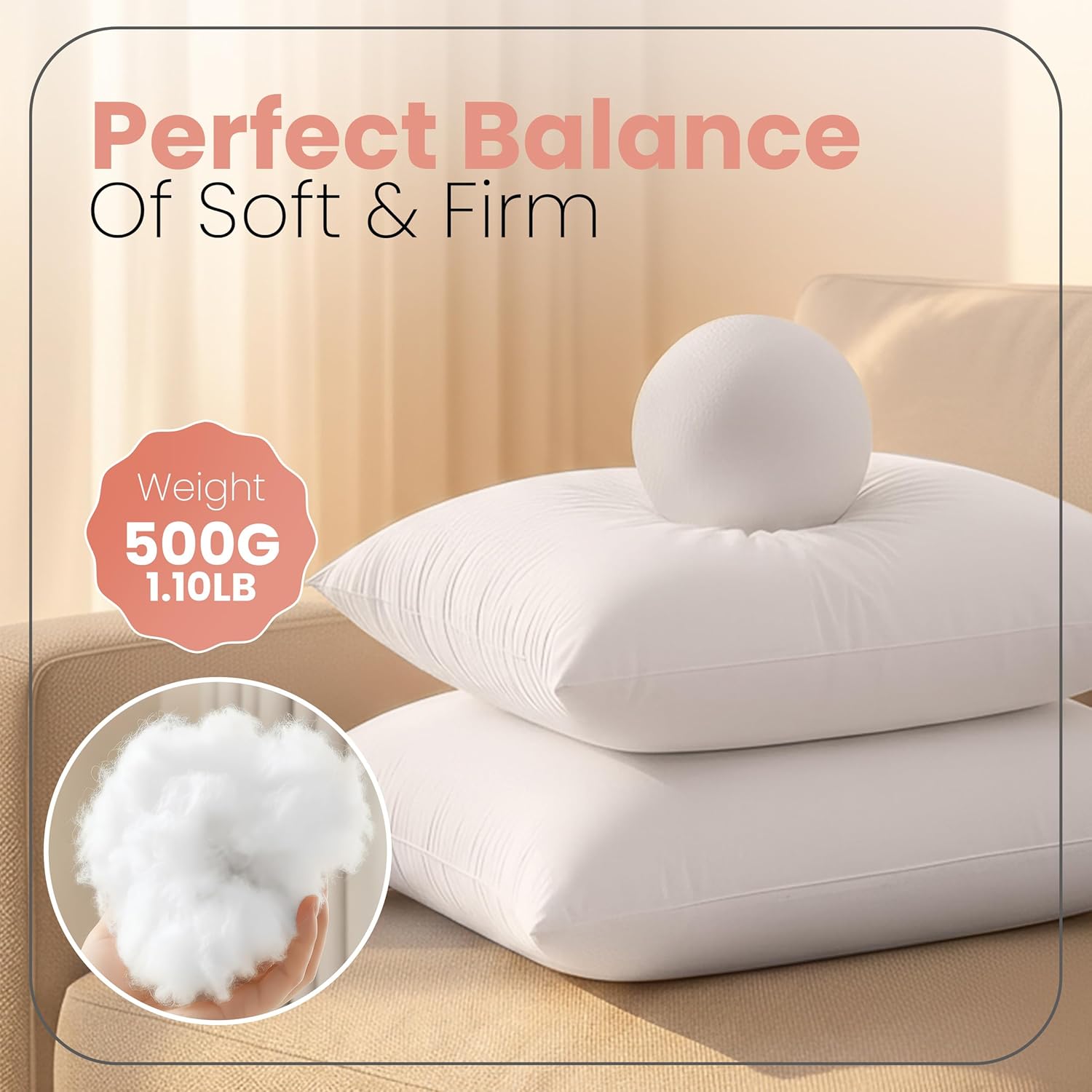 Utopia Bedding 18x18 Pillow Inserts Set of 2 - White Fluffy Cushion Filler