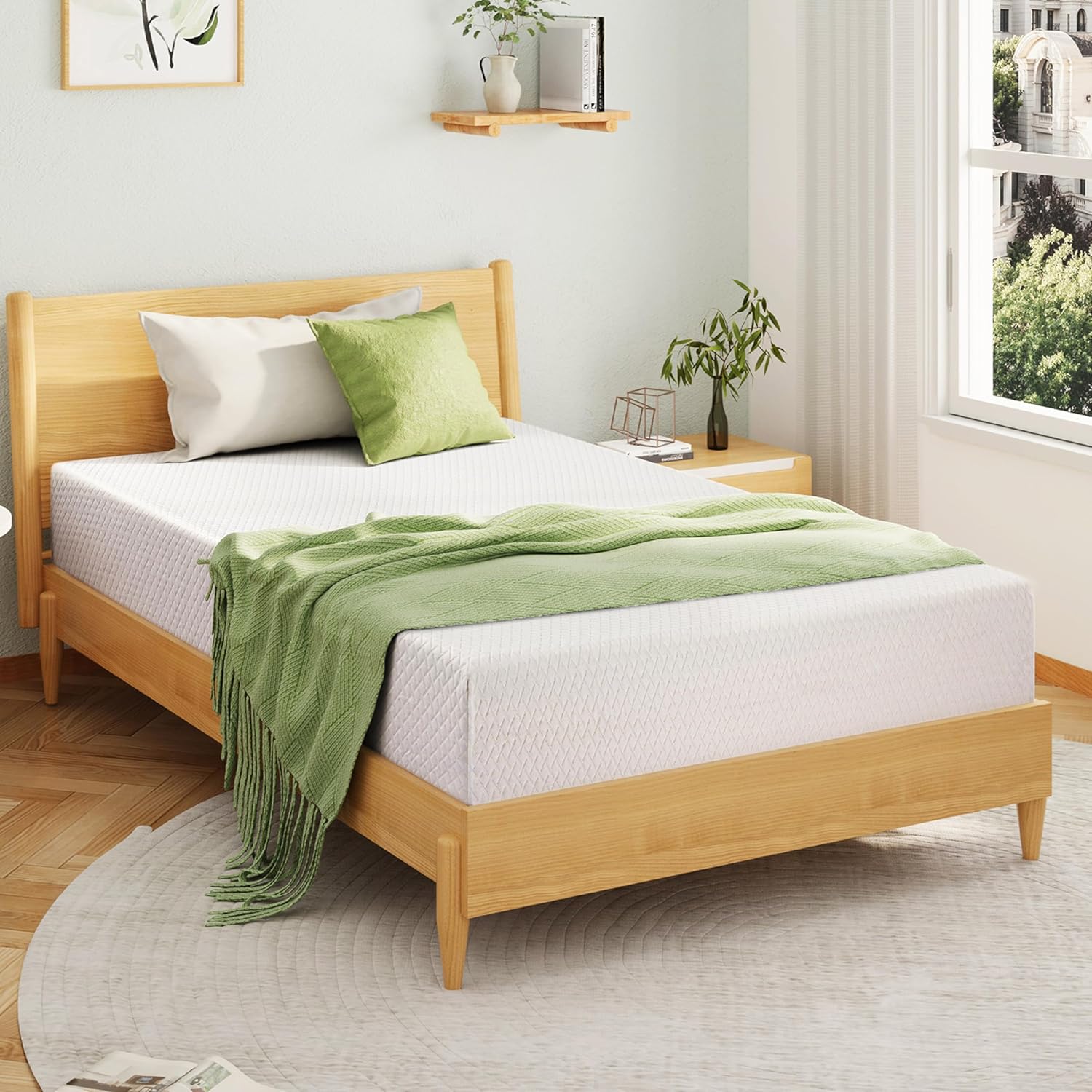 EGOHOME 8-Inch Full Memory Foam Mattress with Cooling Gel - Medium Firm Support
