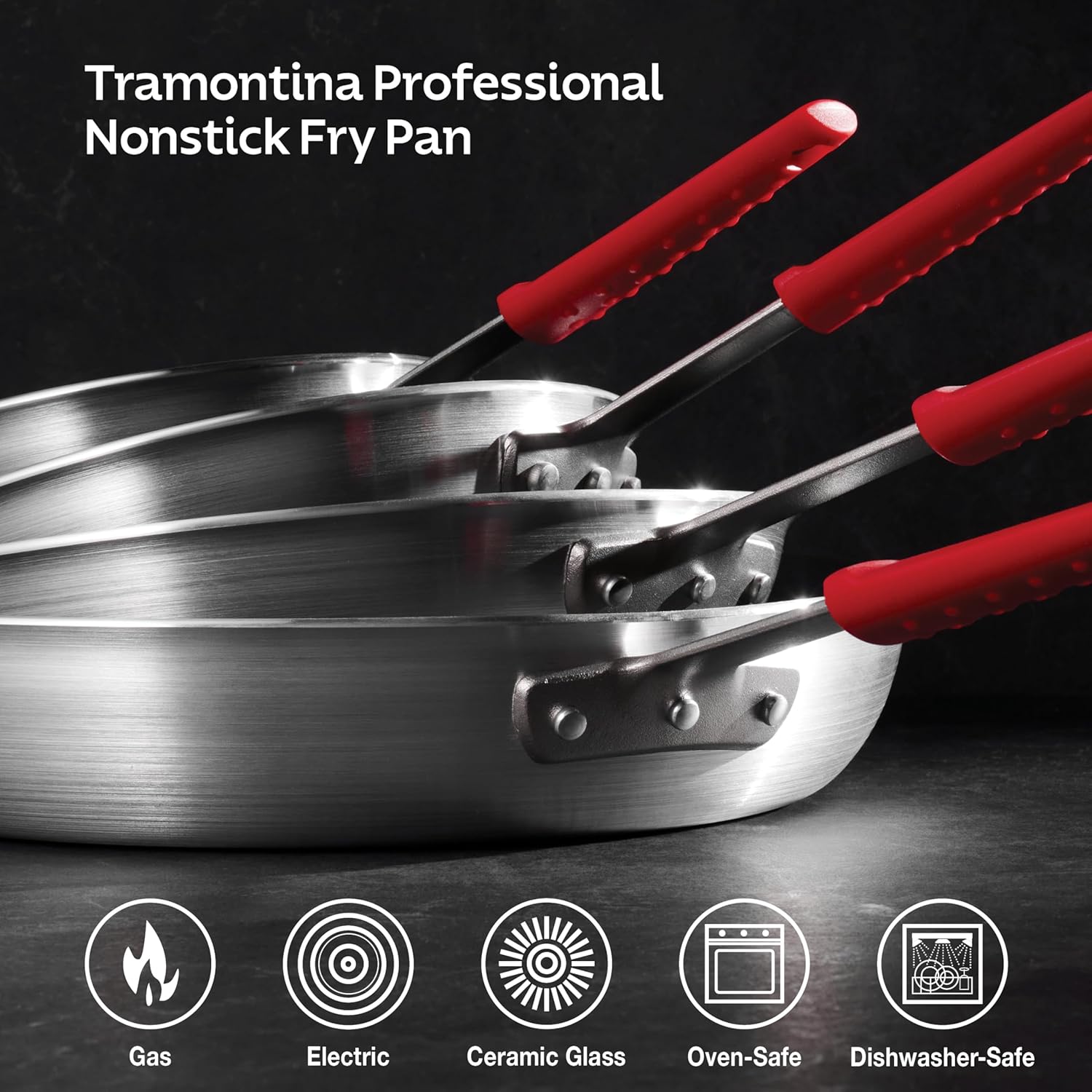 Tramontina Professional 12-Inch Heavy-Gauge Aluminum Nonstick Fry Pan - Reinforced Coating for Effortless Cooking
