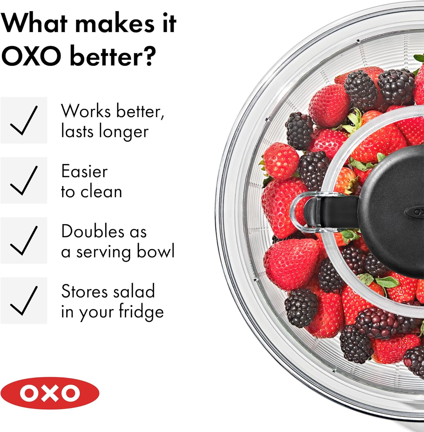 OXO Good Grips Salad Spinner - 6-Quart Lettuce & Fruit Dryer