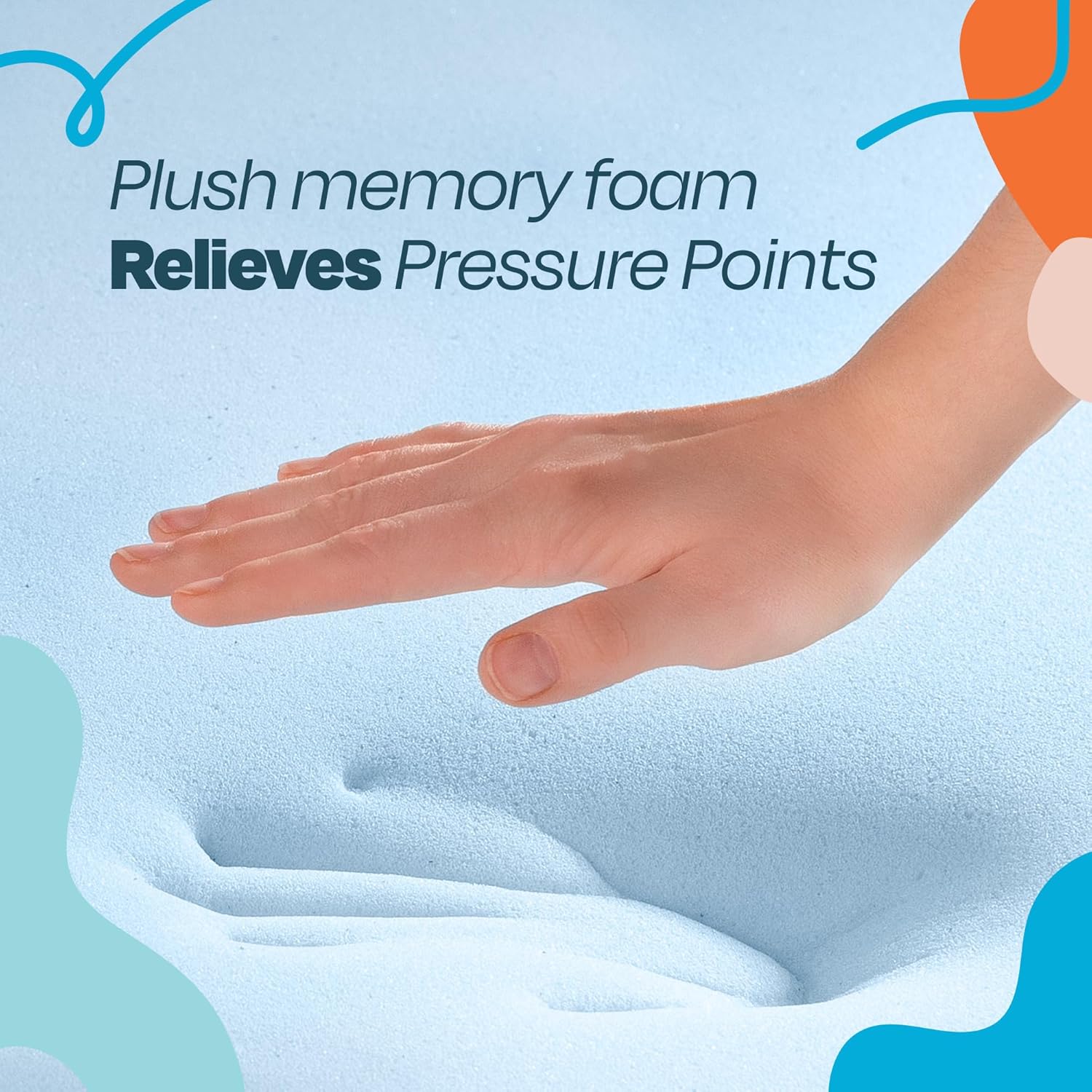 Linenspa 3-Inch Gel Memory Foam Mattress Topper - Queen Size Cooling & Pressure Relief