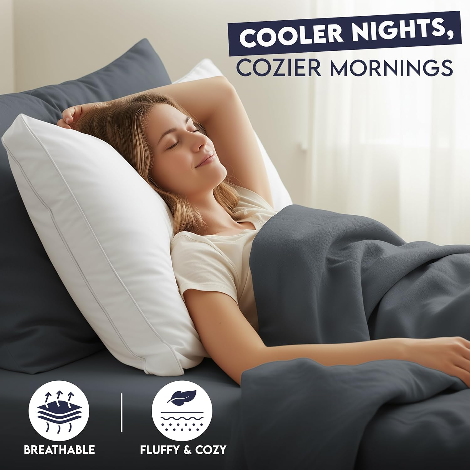 Utopia Bedding Queen Size Cooling Hotel-Quality Pillows Set of 2