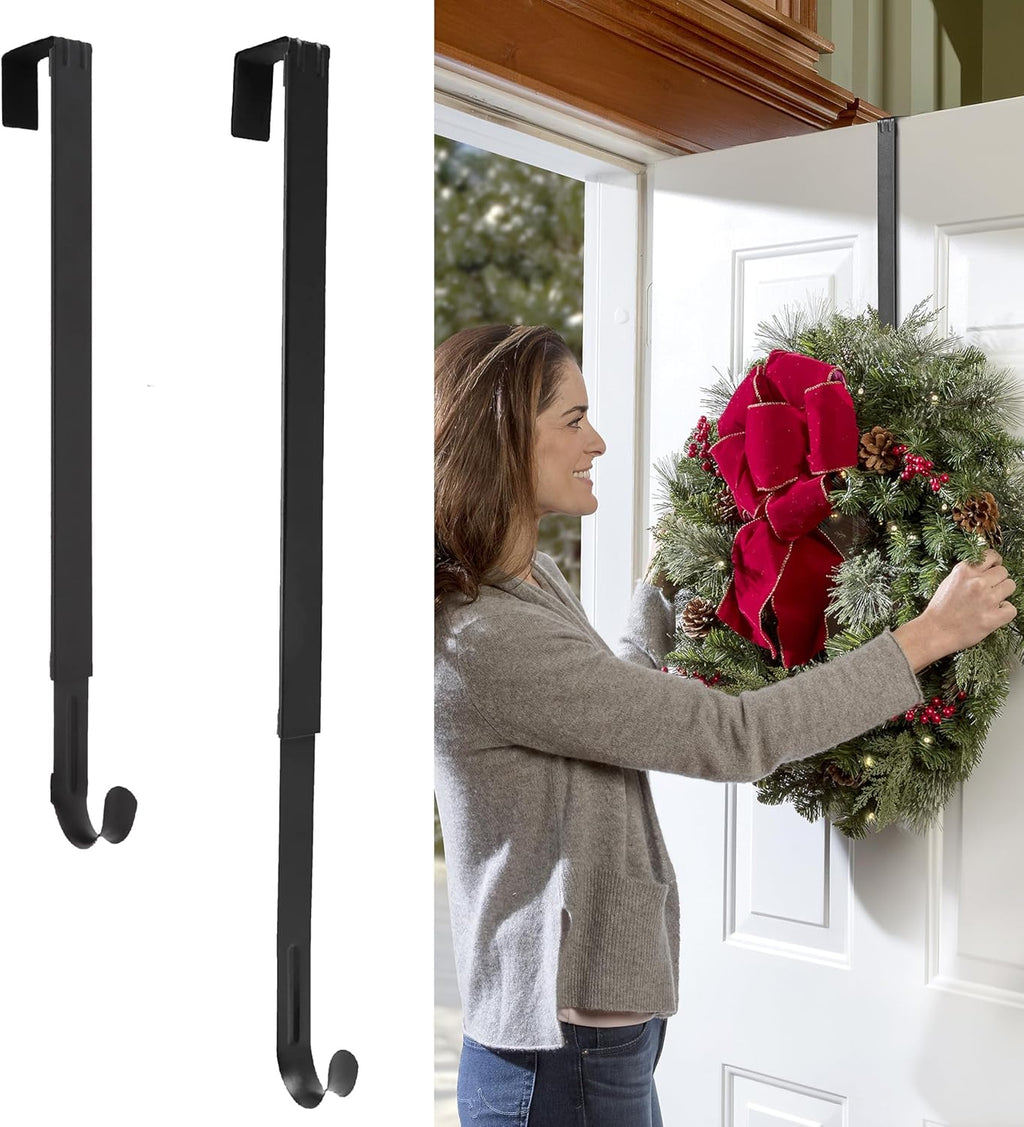 Haute Decor Adjustable Front Door Wreath Hanger - Holds Up to 20 Lb