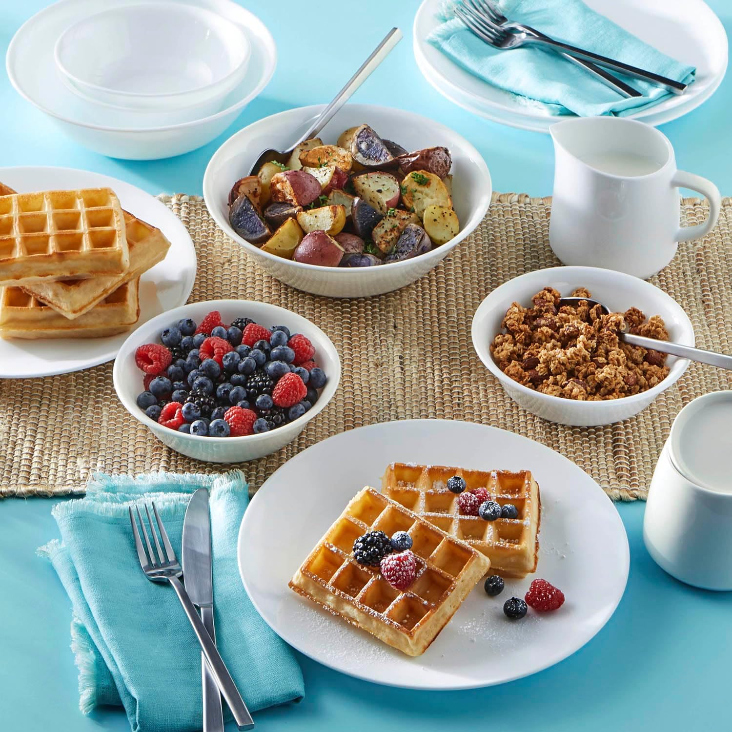 Corelle Vitrelle 6-Piece Triple-Layer Glass Soup/Cereal Bowls - Winter Frost White