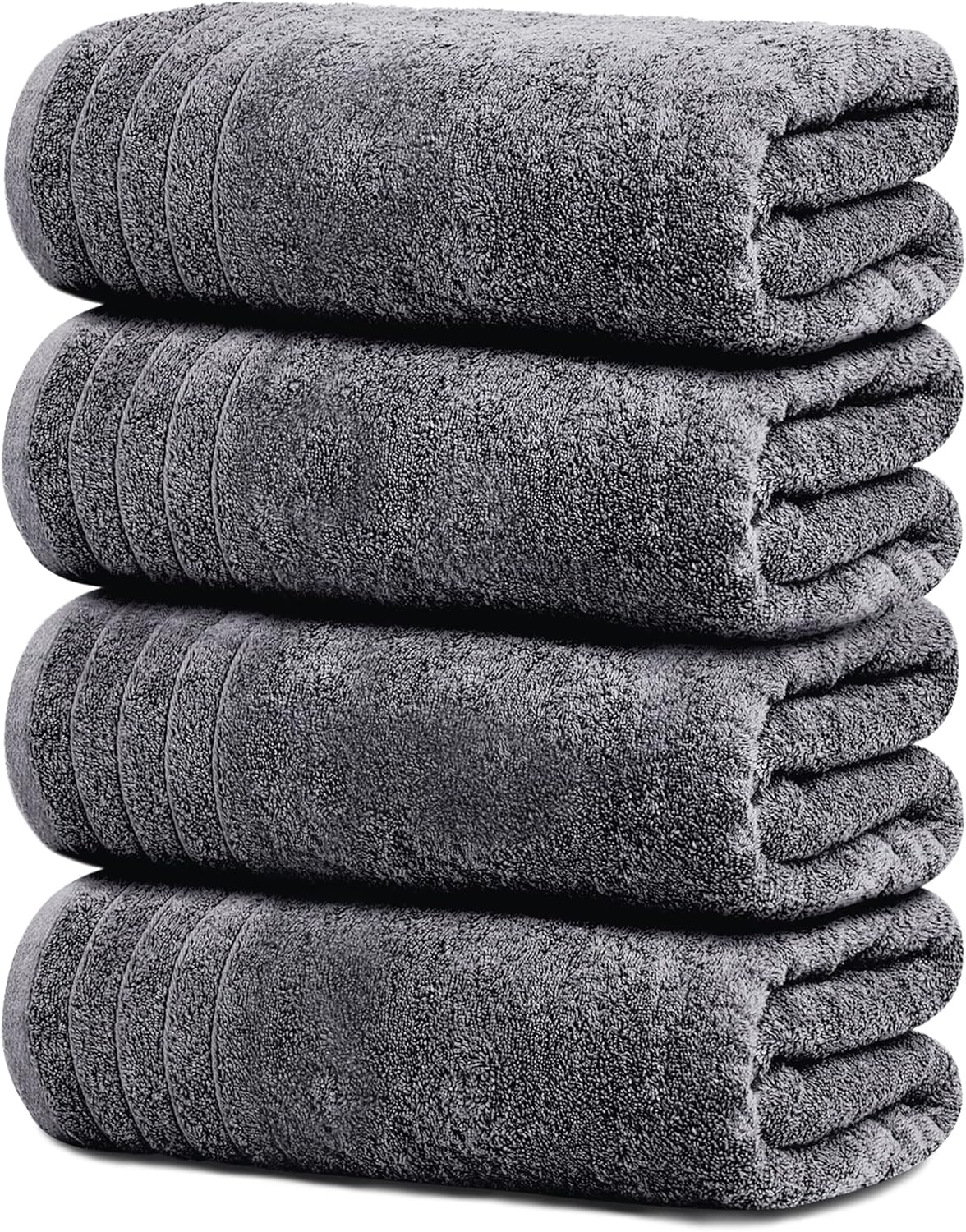 Tens Towels 4-Pack Extra Large Bath Towels - 30x60 Inches, 100% Cotton, Super Soft & Absorbent
