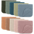 Comfy Cubs 20x10 Muslin Burp Cloths - 6-Layer Absorbent Cotton for Baby Messes (10-Pack)