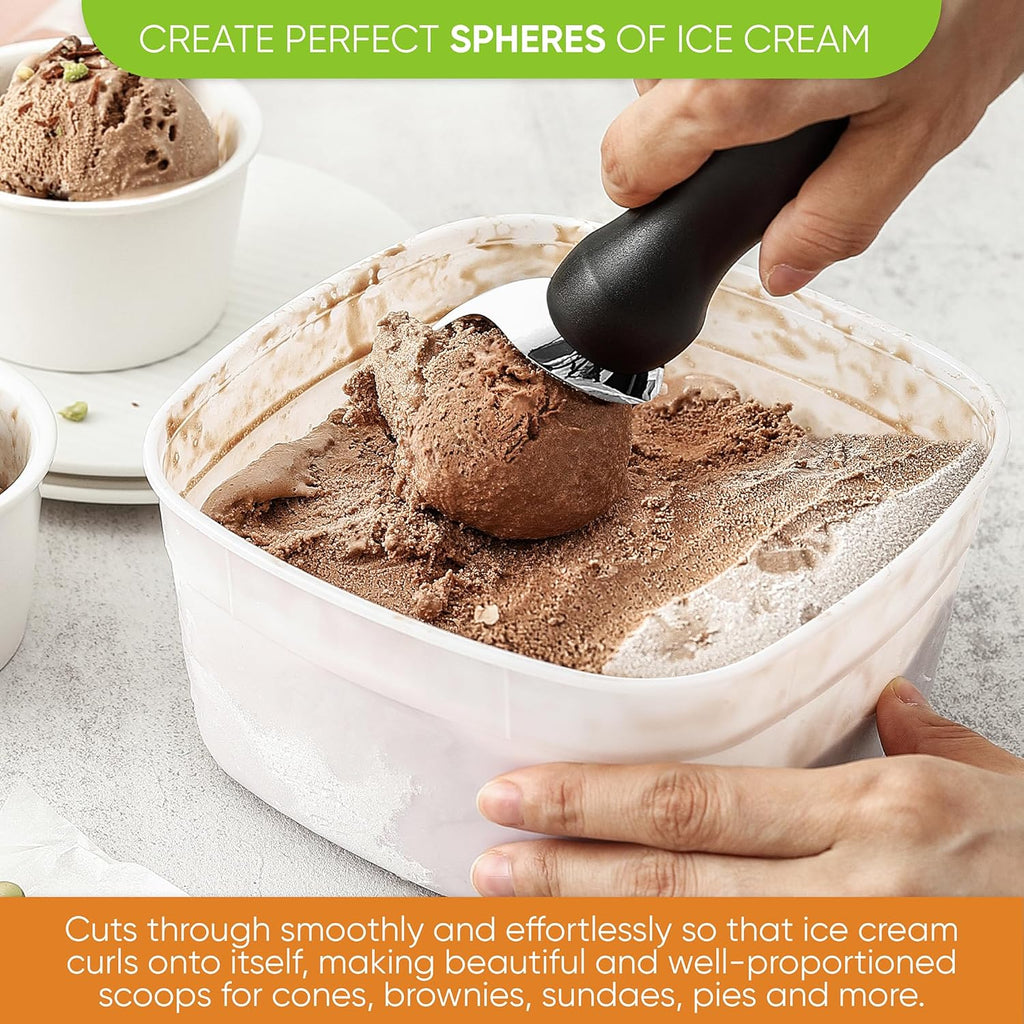 Spring Chef Heavy Duty Ice Cream Scoop - Professional Tool for Gelato & Frozen Desserts
