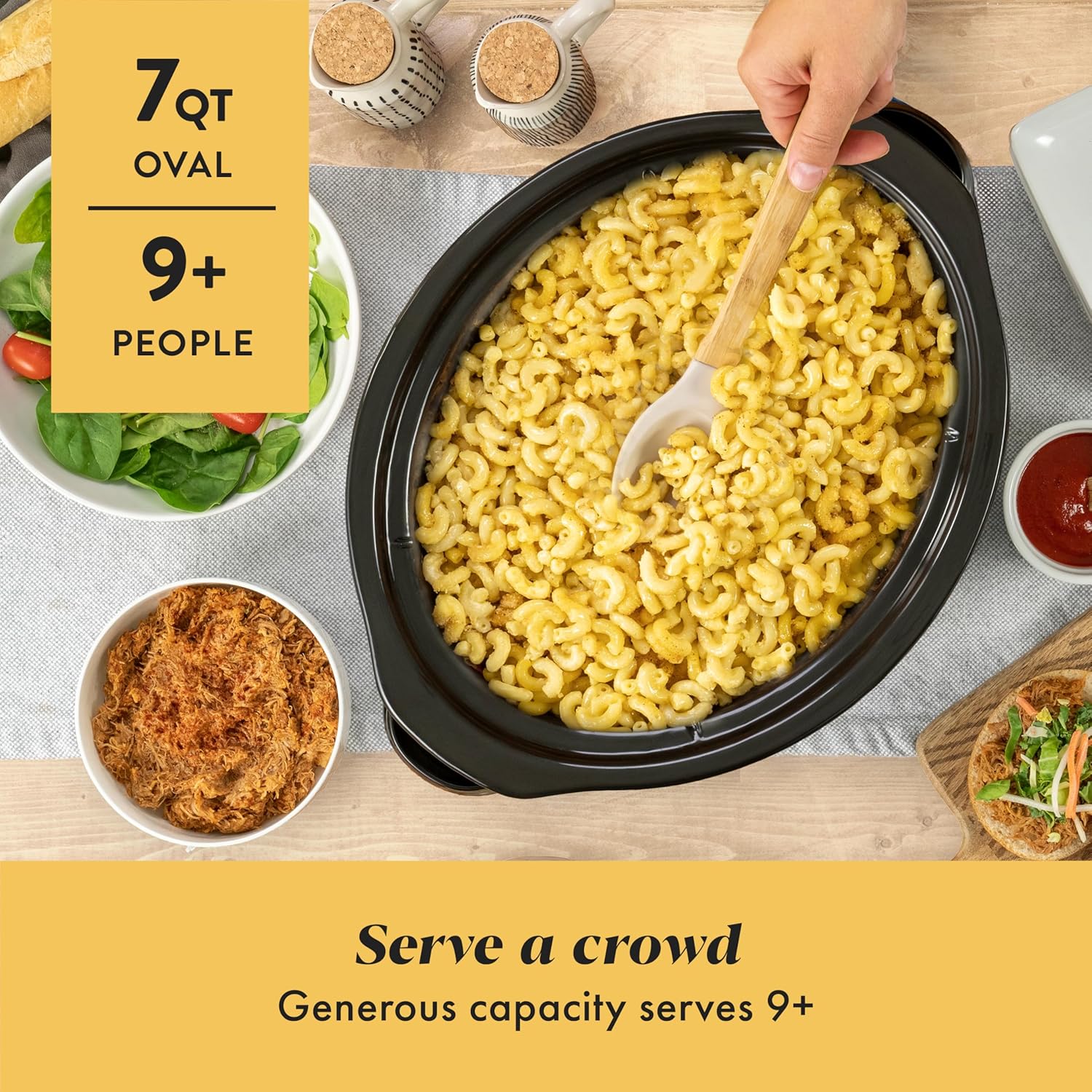 Crock-Pot 7-Quart Manual Slow Cooker - Family Size Serves 9+ People