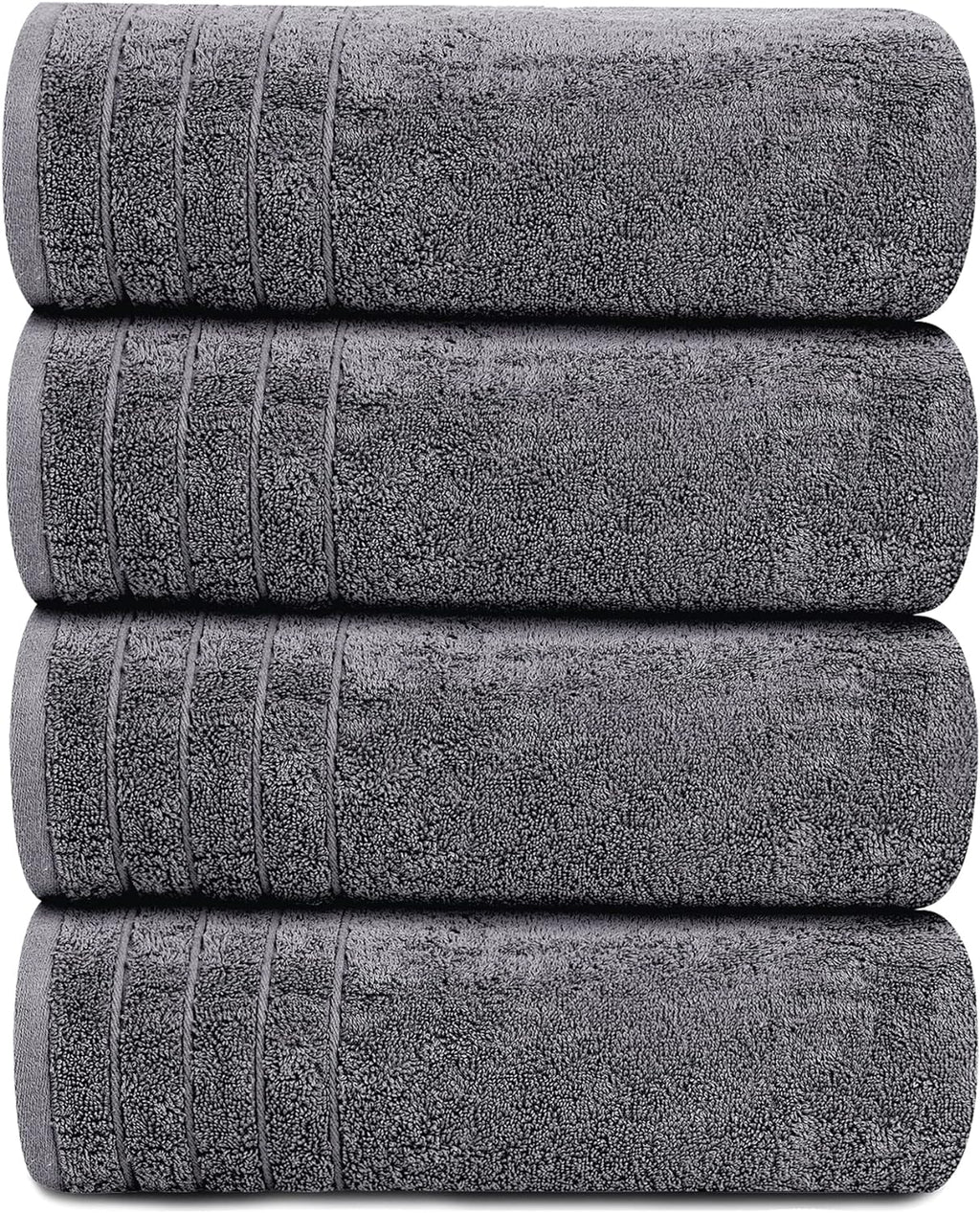 Tens Towels 4-Pack Extra Large Bath Towels - 30x60 Inches, 100% Cotton, Super Soft & Absorbent