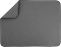 S&T INC. XL Charcoal Microfiber Dish Drying Mat - 18x24 Kitchen Counter Pad